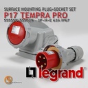 Legrand Surface Mounting Plug Socket 3P+N+E / 5 Pin 63A P17 Tempra Pro