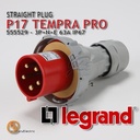 Legrand Straight Plug 3P+N+E / 5 Pin 63A P17 Tempra Pro 555529