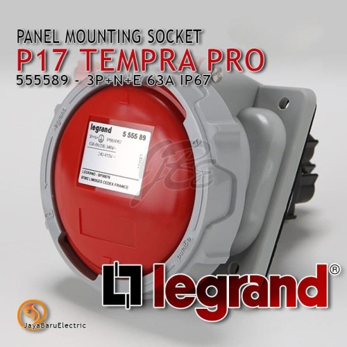 Legrand Panel Mounting Socket 3P+N+E / 5 Pin 63A P17 Tempra Pro 555589