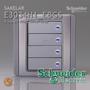 Saklar Schneider Neo Horisontal 4 Gang 1 Arah Silver Gray E3034H1-EBGS