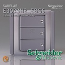 Saklar Schneider Neo Horisontal Triple 3 Gang 2 Arah Silver E3033H2