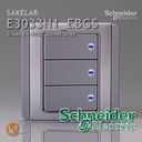 Saklar Schneider Neo Horisontal Triple 3 Gang 1 Arah Silver E3033H1