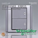 Saklar Schneider Neo Horisontal Double Seri Hotel 2 Gang 2 Arah Silver