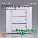 Saklar Schneider Neo Horisontal Triple 3 Gang 2 Arah Putih E3033H2
