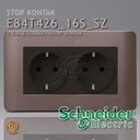 Stop Kontak Schneider Zencelo Schuko 2 Gang Silver Bronze E84T426-16S