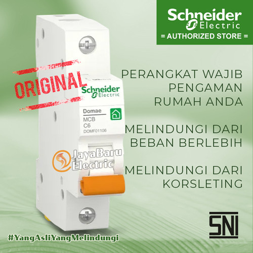 MCB Schneider Domae 1P 25A 32A 40A 50A 63A 6kA SNI