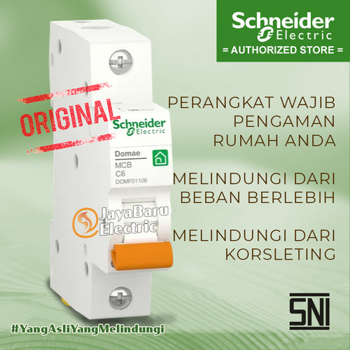 MCB Schneider Domae 1P 2A 4A 6kA SNI