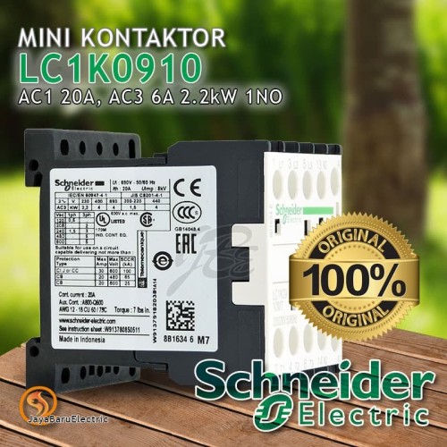 Mini Kontaktor Contactor Schneider LC1K0910 24V 42V 48V 110V 220V 380V
