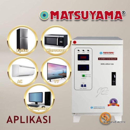 Stabilizer Stavol AVR MATSUYAMA Stavolt 7500 Watt 7.5kva AVR/LD-7.5GS