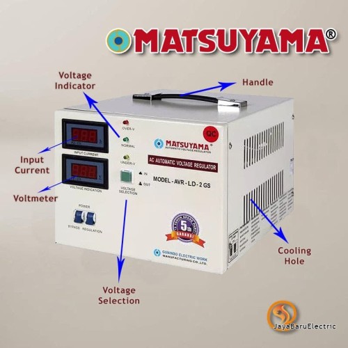 Stabilizer Stavol AVR MATSUYAMA Stavolt 2000 Watt 2kva AVR/L-2GS