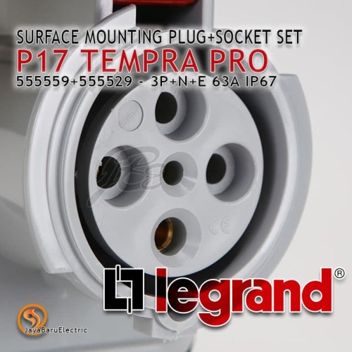 Legrand Surface Mounting Plug Socket 3P+N+E / 5 Pin 63A P17 Tempra Pro