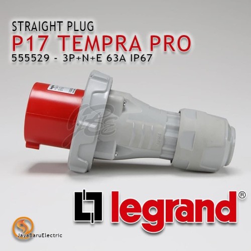 Legrand Straight Plug 3P+N+E / 5 Pin 63A P17 Tempra Pro 555529
