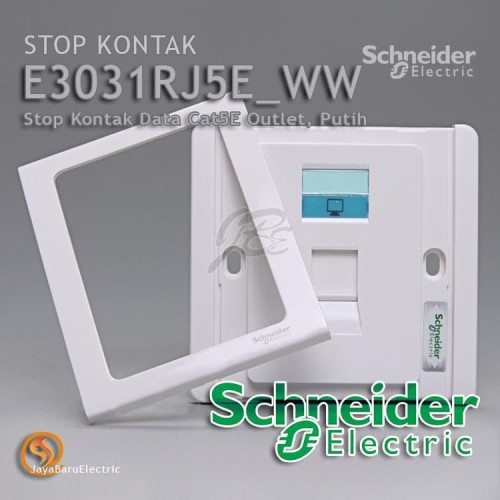 Stop Kontak Schneider Neo Data Cat5E Outlet Putih E3031RJ5E-WW