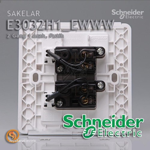 Saklar Schneider Neo Horisontal Double Seri 2 Gang 1 Arah Putih