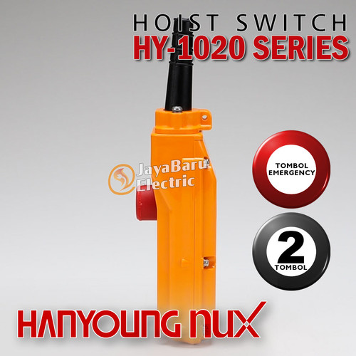 Pendant Hoist Switch HANYOUNG HY-1022SB HY1022SB 2 Tombol + Emergency