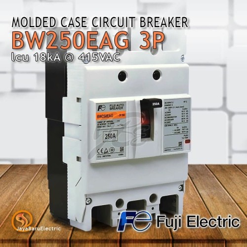 CIRCUIT BREAKER MCCB FUJI BW250 BW250EAG BW250-EAG 3P 200A 225A 250A