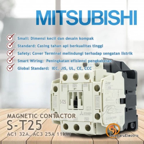 Kontaktor / Contactor Mitsubishi S-T25 ST25 110V 220V 380V AC Coil