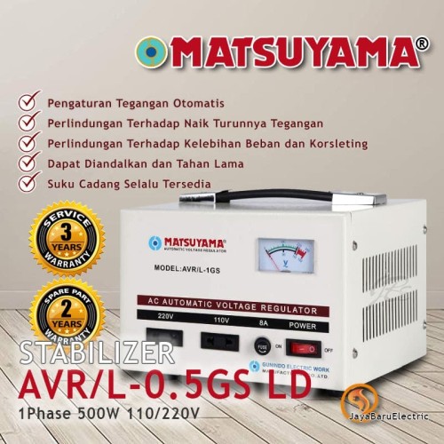Stabilizer Stavol AVR MATSUYAMA Stavolt 500 Watt 0.5kva AVR/L-0.5GS