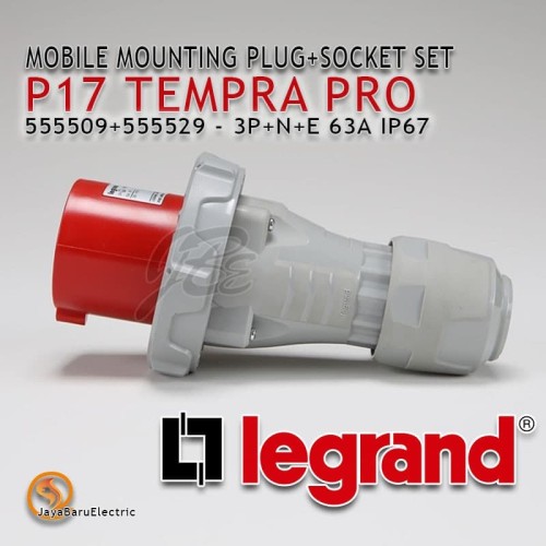 Legrand Mobile Mounting Plug Socket 3P+N+E / 5 Pin 63A P17 Tempra Pro