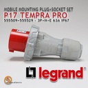 Legrand Mobile Mounting Plug Socket 3P+N+E / 5 Pin 63A P17 Tempra Pro