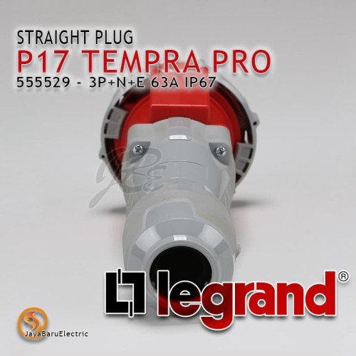 Legrand Straight Plug 3P+N+E / 5 Pin 63A P17 Tempra Pro 555529