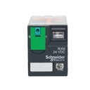 Relay SCHNEIDER RXM4 RXM4AB2 12V 24V 48V 110V 220V DENGAN LAMPU