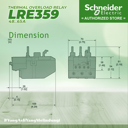 Thermal Overload Relay Schneider LRE-359 LRE359 48-65A