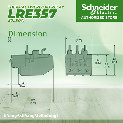 Thermal Overload Relay Schneider LRE-357 LRE357 37-50A