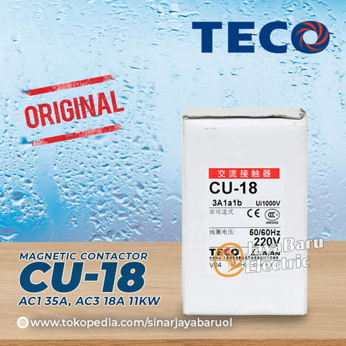 Kontaktor / Contactor TECO CU-18 CU18 24V 110V 220V 380V AC Coil