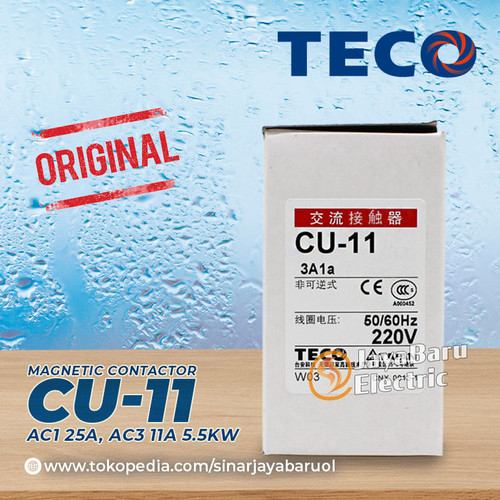 Kontaktor / Contactor TECO CU-11 CU11 24V 110V 220V 380V AC Coil
