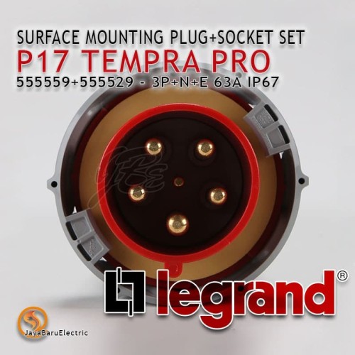 Legrand Surface Mounting Plug Socket 3P+N+E / 5 Pin 63A P17 Tempra Pro