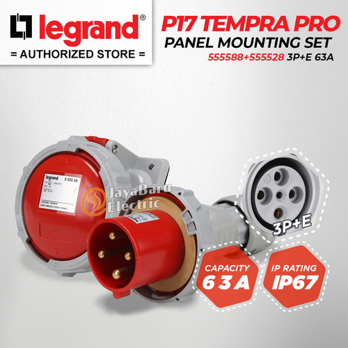Legrand Paket 1 Set Plug Panel Mounting Socket 3P+E / 4 Pin 63A