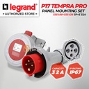 Legrand Paket 1 Set Plug Panel Mounting Socket 3P+E / 4 Pin 4Pin 32A IP67 P17 Tempra Pro 555488 555438