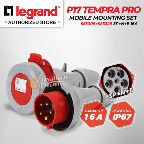 Legrand Paket Set Plug Mobile Mounting Socket 3P+N+E / 5 Pin 16A IP67