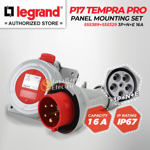 Legrand Paket 1 Set Plug Panel Mounting Socket 3P+N+E / 5 Pin 16A IP67