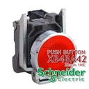 Push Button Besi Tipe Flush Schneider Merah XB4BA42