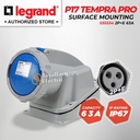 Legrand Surface Mounting Socket 2P+E / 3 Pin 3Pin 63A IP67 P17 Tempra Pro 555554