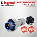 Legrand Straight Plug 2P+E / 3 Pin 32A P17 Tempra Pro IP67 555434
