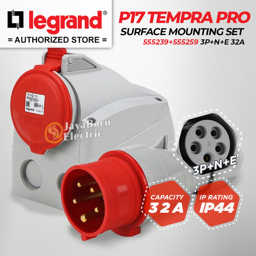 Legrand Paket 1 Set Plug Surface Mounting Socket 3P+N+E / 5 Pin 32A