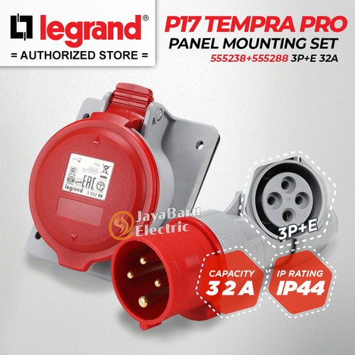 Legrand Paket 1 Set Plug Panel Mounting Socket 3P+E / 4 Pin 32A IP44