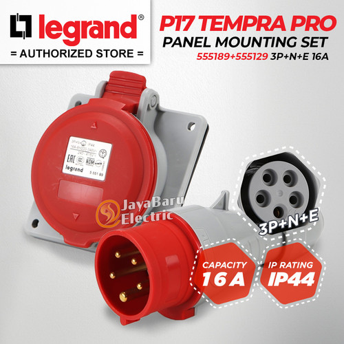 Legrand Paket 1 Set Plug Panel Mounting Socket 3P+N+E / 5 Pin 16A IP44