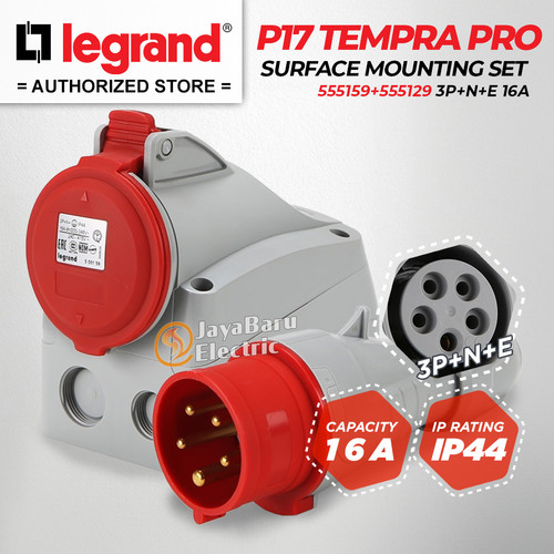 Legrand Paket 1 Set Plug Surface Mounting Socket 3P+N+E / 5 Pin 16A