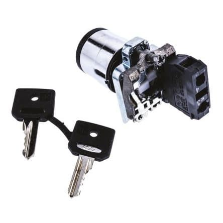 Key Switch Besi Tipe 2 Posisi Stay Put Cabut Kiri Schneider XB4BG21