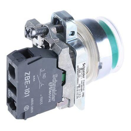 Push Button Besi Tipe Booted Schneider Hijau XB4BP31