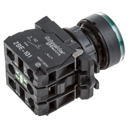 Push Button Lamp Plastik Schneider Hijau XB5AW33M5 230V-240V AC
