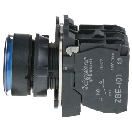Push Button Lamp Plastik Schneider Biru XB5AW36B5 24V AC/DC