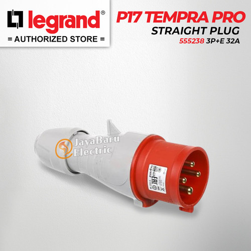 Legrand Straight Plug 3P+E / 4 Pin 32A P17 Tempra Pro 555238