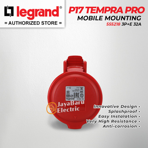 Legrand Mobile Mounting Socket 3P+E / 4 Pin 32A P17 Tempra Pro 555218
