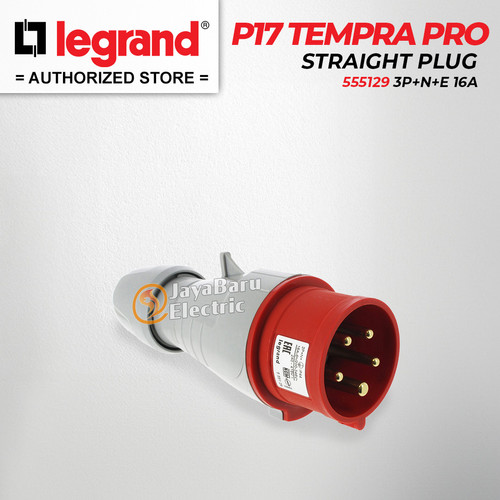 Legrand Straight Plug 3P+N+E / 5 Pin 16A P17 Tempra Pro 555129