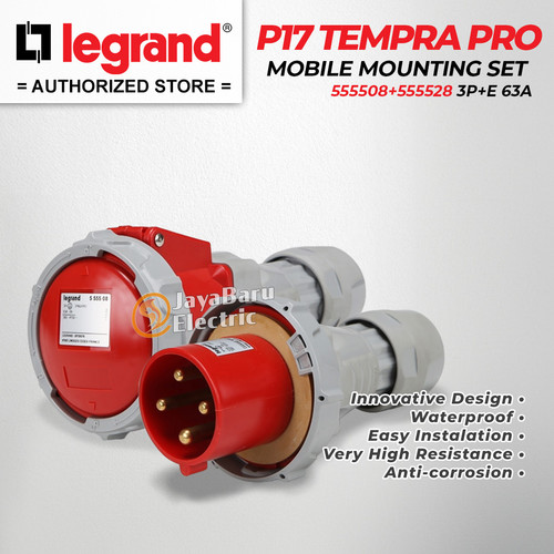 Legrand Paket 1 Set Plug Mobile Mounting Socket 3P+E / 4 Pin 63A